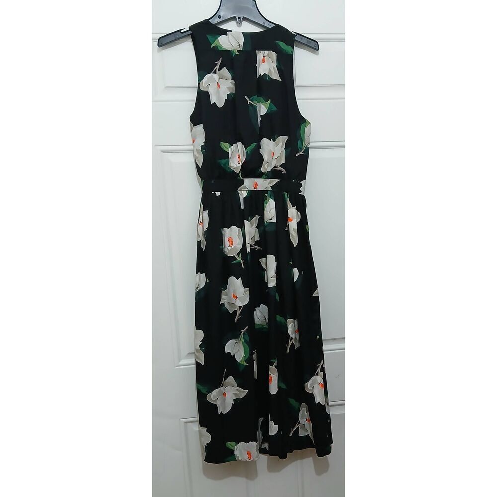 Banana republic women long maxi size 8 dress wrap Hawaiian beach vacation green - Picture 3 of 7